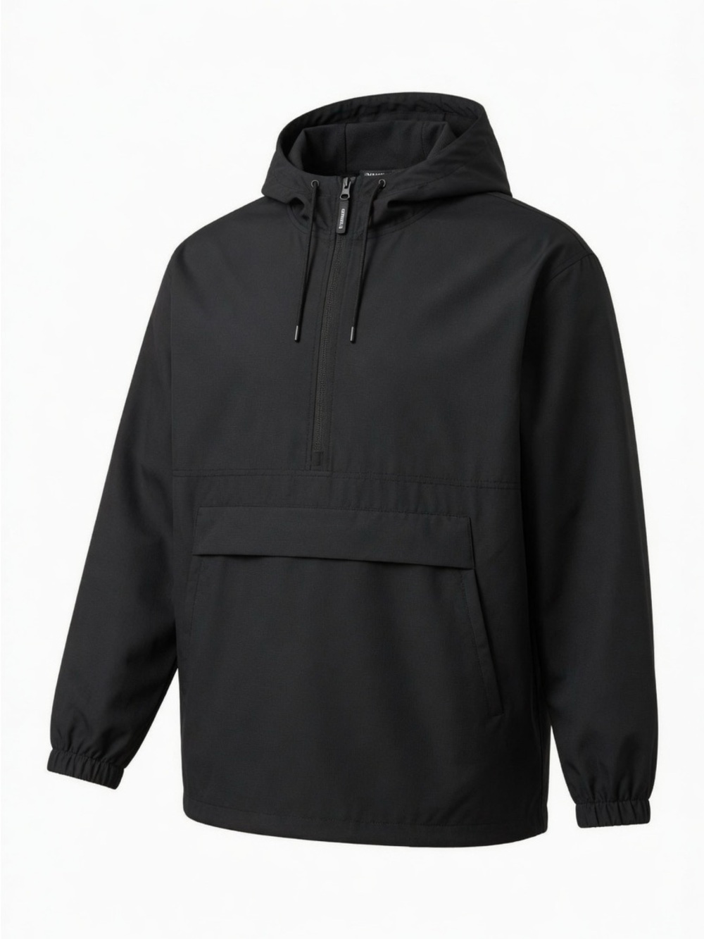 BLACK KANGEROO POUCH WIND BREAKER